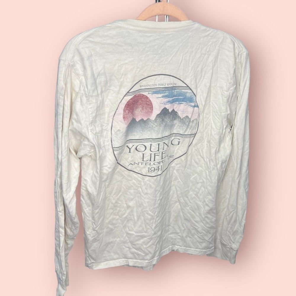 Young Life Church Ministry Youth Group Long Sleeve Shirt WA Family Ranch Sz S